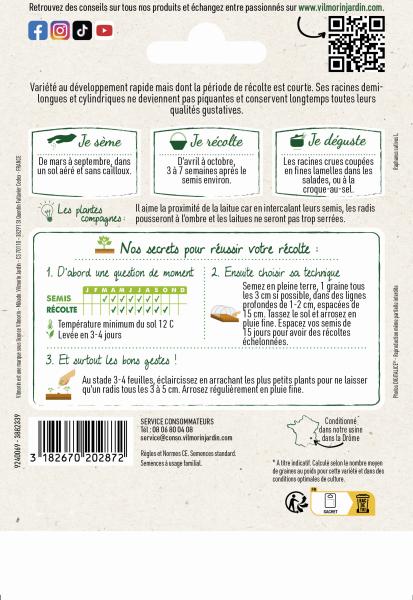 Potagères - Radis Flamboyant 5 - Grand Modèle - MEDIA_PACKAGING_VERSO